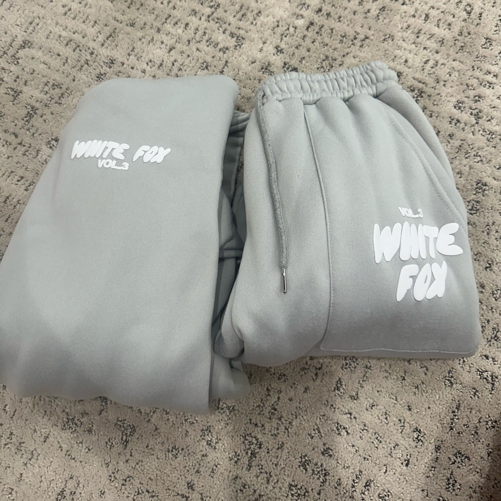 white fox sweat set!